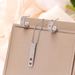 New Fashion And Minimalist Square Lock Hole Pendant Earrings Accessory Set_ipsvogv.com