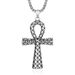 Egyptian Ankh cross titanium steel necklace niche personality cultural symbol pendant accessories_ipsvogv.com