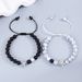 New Niche Design Stainless Steel Spider Web White Pine Black Frosted Bead Couple Bracelet, A Pair Of Male And Female_ipsvogv.com