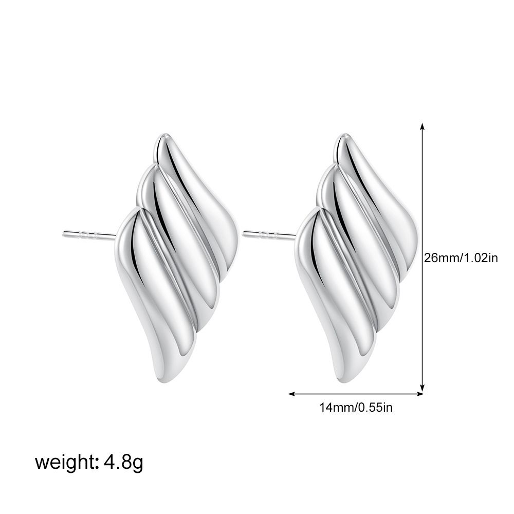 Women’s Jewelry Set Fashion Hot Selling New Products Angel Wings Big Earrings Siren Sea Monster Style Gold Polished Exaggerated Earrings_ipsvogv.com