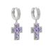 Style Simple Fashion New Cross Zircon Earrings Classic Men's Earrings Earrings Cross Supply_ipsvogv.com