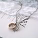 Women's Jewelry Personality Simple Stainless Steel Three Ring Pendant Titanium Steel Interlocking Diamond Couple Necklace Hip Hop Accessories_ipsvogv.com