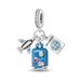 Women's Jewelry Original Travel Vacation Style Airplane Suitcase Pendant Beads DIY Jewelry Copper Plated 925 Silver_ipsvogv.com