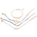 Minimalist And Fashionable Gold Alloy Women's Coconut Tree Round Slice Map Love Woven Bracelet Set Of Four Accessories_ipsvogv.com