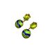 New wave enamel crystal glass inlaid with niche design, fashionable temperament and earrings_ipsvogv.com