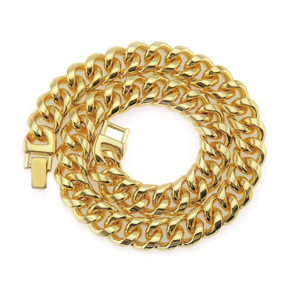 Trendy personality, domineering, thick chain Cuban necklace accessories, nightclub and bar personalized accessories_ipsvogv.com