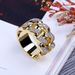 Men And Women's Jewelry Hip Hop Gold Plated Cubic Zirconia Geometric Chain Ring For Trendy Fashion Hip Hop Trendy Ring Jewelry_ipsvogv.com