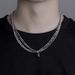 Black Diamond Multi Layer Necklace For Men And Women, High End Design, Titanium Steel Hip Hop Clavicle Necklace, Non Fading Female_ipsvogv.com