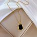 【 Full Body Titanium Steel 】 Geometric Square, Personalized, Minimalist, Genuine Gold Necklace In The Furnace, Female_ipsvogv.com
