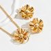 Simple, fashionable, light luxury flower exaggerated female personality, earrings with niche design, versatile necklace_ipsvogv.com