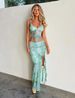 Women's Clothing Set Summer Sexy Printed Camisole + Tight Slit Irregular Long Skirt_ipsvogv.com
