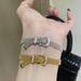 Italian Hollowed Out Milanese Lace Bracelet With Female Niche Design, Micro Inlaid Strap, Wrist Chain_ipsvogv.com