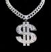 Jewelry Set Hip Hop Cuban Chain Fashion Personality Exaggerated Dollar Sign Necklace Accessories For Men_ipsvogv.com