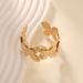 Geometric Open Adjustable Fashion Wide Hollow Butterfly Gold Bracelet For Women_ipsvogv.com