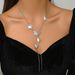 Geometric Floral Love Necklace For Women Niche Heart Shaped Disc Design All Match High End Clavicle Chain Necklace_ipsvogv.com