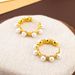 Japanese and Korean fashion temperament, pearl large circular women's simple, light luxury earrings, high-end feeling,_ipsvogv.com