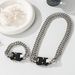 Jewelry High Street Functional Style Double Layer Cuban Chain Men And Women Titanium Steel Short Retro Necklace Bracelet_ipsvogv.com