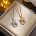 Copper micro inlaid zircon necklace, women's bow, fashionable niche necklace, inset style, color protection, genuine_ipsvogv.com