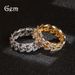Hip Hop Rap Cuban Chain 8mm Full Set Zircon Electroplated Real Gold Trendy Men's Ring Accessory_ipsvogv.com