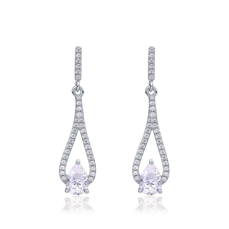 S925 Silver Moissanite Earrings Super Shiny Long Niche High End Ins High Cold_ipsvogv.com