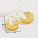Women’s Jewelry Set Fashion Exaggerated Temperament Style Metal Earrings Simple And Versatile Pleated Gold Leaf Design Earrings Ins Earrings_ipsvogv.com