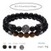 Jewelry Retro Trend 8mm Black Matte Crown Lion Head Tiger Eye Stone Elastic Set Bracelet Men_ipsvogv.com