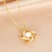 Popular Full Diamond Pendant Eternal Star Mom Girl Holiday Gift Four Leaf Clover Necklace_ipsvogv.com