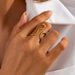 simple ins geometric smooth ring bracelet design sense irregular cross open joint ring_ipsvogv.com