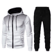Men's Clothing Autumn and Winter New Men's Casual Cardigan Hooded Sweater 3D Printed Youth Men's Jacket Set_ipsvogv.com