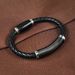 New Stainless Steel Men's Simple Personality Mesh Tube Leather Cord Magnetic Buckle DIY Bracelet_ipsvogv.com
