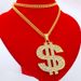 Hip Hop US Dollar Symbol Pendant Necklace Exaggerated Personality, Alloy Trendy Men With Diamond Inlaid Gold Chain_ipsvogv.com