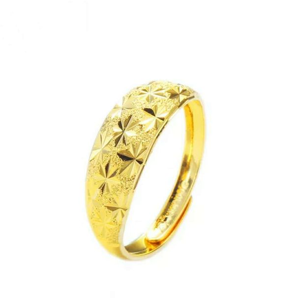 Sand Gold Gold-plated Jewelry, Female Starry Sky Couple Ring, Male Ring_ipsvogv.com