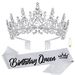 Birthday Party Decoration Props Crown Glitter Shoulder Strap Queen BIRTHDAY QUEEN Etiquette Belt Set_ipsvogv.com