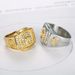 Hot Selling Hip-Hop Jewelry Titanium Steel Gold-Plated Diamond-Studded Horse Head Men's Ring_ipsvogv.com