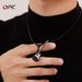 Men's Jewelry Personality Trend Hip Hop Stainless Steel Guitar Pendant Street Classic Trendy Men's Titanium Steel Necklace_ipsvogv.com