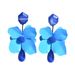 Personalized style women's with geometric flower drip oil design, niche high-end feeling earr, versatile letter_ipsvogv.com