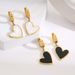 Minimalist titanium steel earrings for women, color retention for new style shells, great love for stainless steel_ipsvogv.com