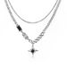 double layer necklace hip hop design niche personality accessories advanced men and women clavicle necklace_ipsvogv.com