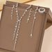 Women’s Jewelry Set Fashion Sexy Personality Long Rhinestone Tassel Necklace Earrings Bracelet Simple Temperament Fashion Retro Ladies Wear_ipsvogv.com