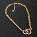 Jewelry, Simple Two Ring Interlocking Necklace For Women, Personalized Single Layer Exaggerated Circle Sweater Chain_ipsvogv.com