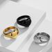 Stainless steel K gold plated love smooth ring ring genderless simple men and women proposal jewelry_ipsvogv.com