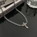 Titanium Steel Cuba Thick Chain Cross Cold Style Men's Necklace Niche High-end Women's Hip-hop Collarbone Sweater Chain_ipsvogv.com