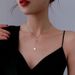 Titanium Steel South Korea East Gate Geometric Five Pointed Star Necklace Women's Colorless Versatile Simple Tassel_ipsvogv.com