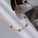 Turquoise Block Niche Design, Fashionable Collarbone Chain, Bohemian Titanium Steel Necklace For Women_ipsvogv.com