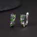 New Design Natural Topaz Earrings S925 Silver Inlaid Garnet Peridot Amethyst Colored Gemstone Earrings_ipsvogv.com