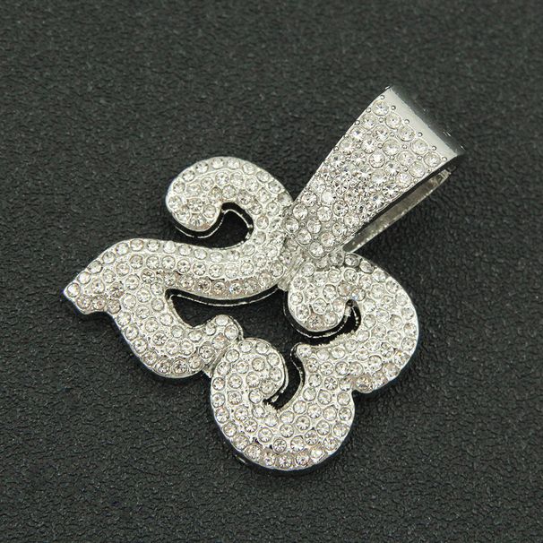 Cool Full Number 23 Pendant Necklace for Men's Hip Hop Personalized Bubble Bar Dressing with Diamond Cuban Chains_ipsvogv.com