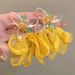 Women’s Jewelry Set Fashion Yellow Flower Personality Exaggerated Earrings Net Red Super Fairy Handmade Earrings New Holiday Travel Accessories_ipsvogv.com