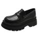 Women's Loafers spring and autumn new thick soled thick heeled loafers French JK single shoes_ipsvogv.com