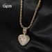 Men's Jewelry Niche Design Rock Sugar Love Pendant Light Luxury Copper Inlaid Zircon Heart Shaped Pendant Necklace Hip Hop_ipsvogv.com