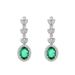 Cultivated Emerald Fashion Earrings S925 Silver Full Of Colored Gem Leaf Earrings Retro Light Luxury_ipsvogv.com